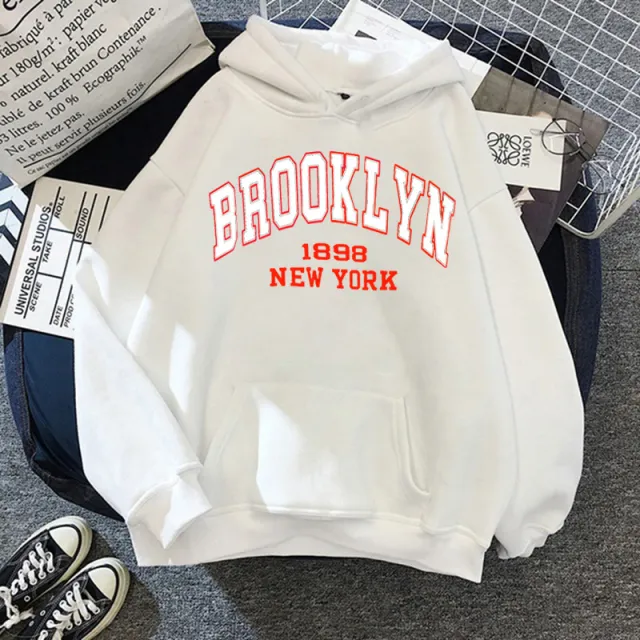 Printed Sports Plus Fleece Hooded Sweatshirt 9 Style S - Shop at LoveMi