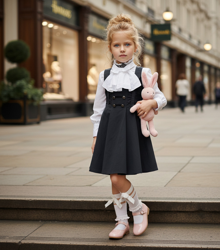 Girls Black Party Dress A Line Sleeveless Kids Wedding Flower Girl 4-5Y — image 8
