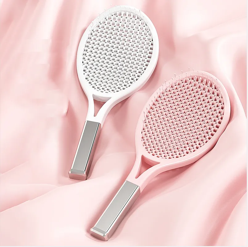 Hair Comb Tennis Racket Fluffy Combs High Skull Top Hair Artifact Airbag Cushion Massage Comb Barber Tools Hair Detangler Hairbrush For Thick Hair Self Cleaning Curly Hair Brush For Curly Hair – image 2