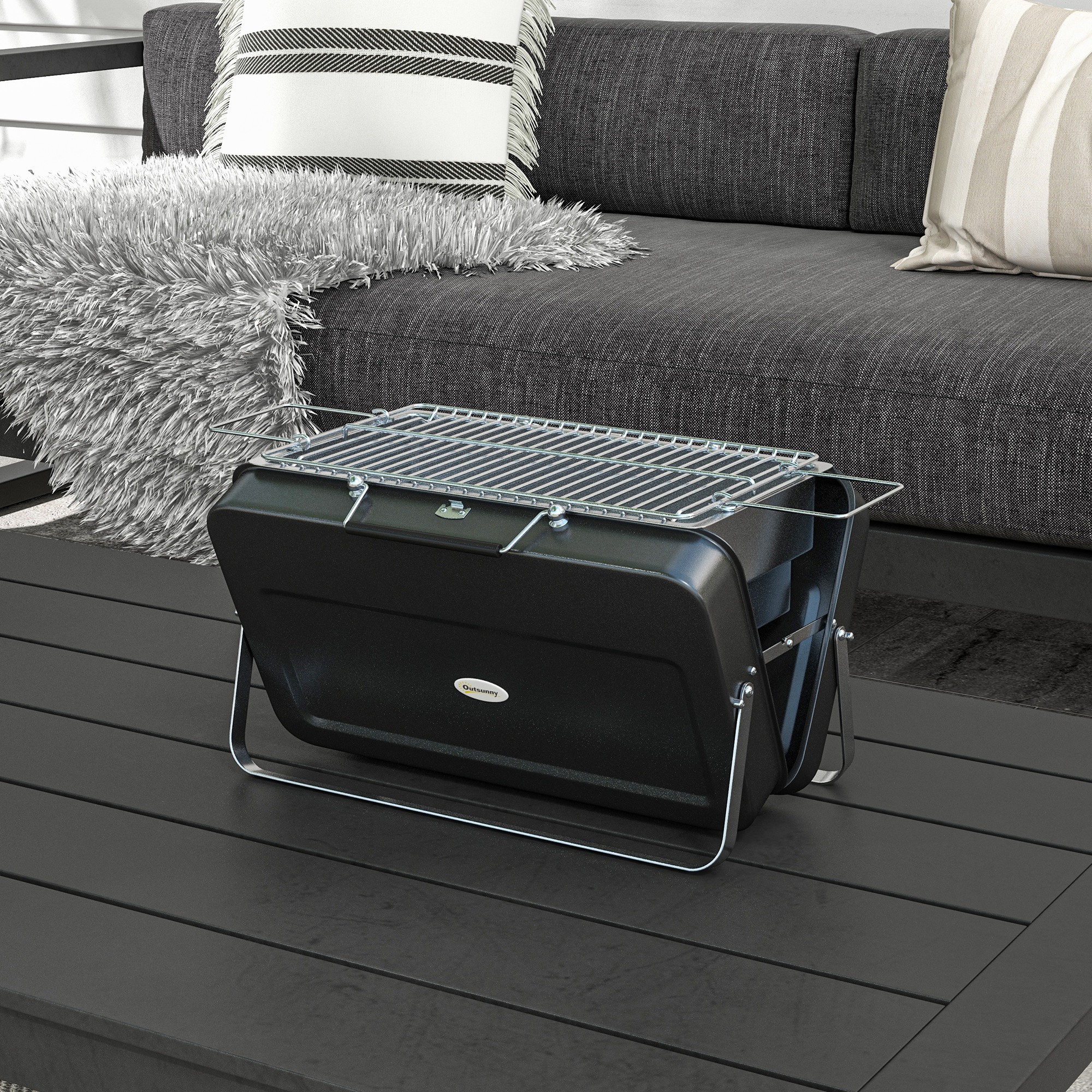 Metal barbecue grill
