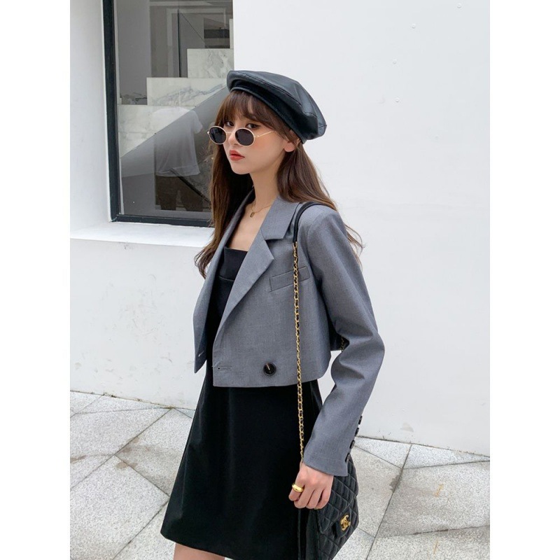 Women's Spring Autumn Summer Slim Fit Super Short Blazer