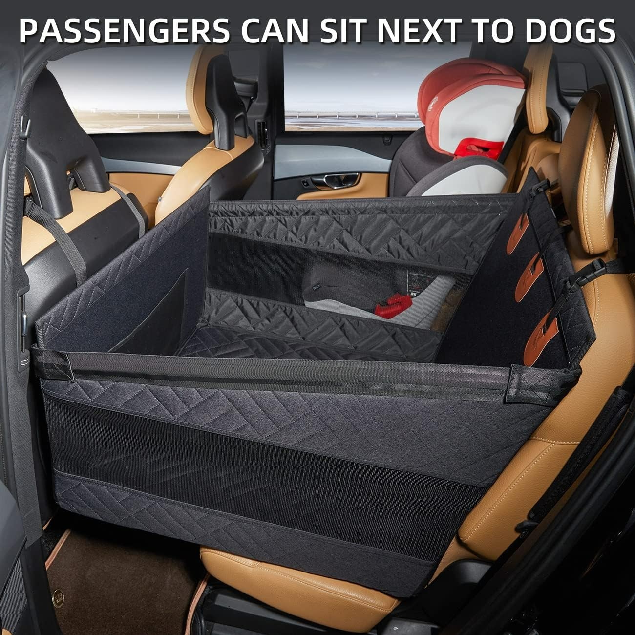Hard Bottom Dog Cat Car Seat For Large&Medium Pet Booster Back Seat Extender
