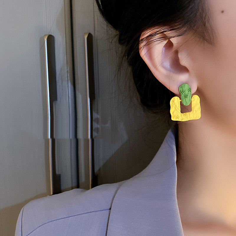 925 Silver Needle Korean Fashion Simple Individuality Earrings