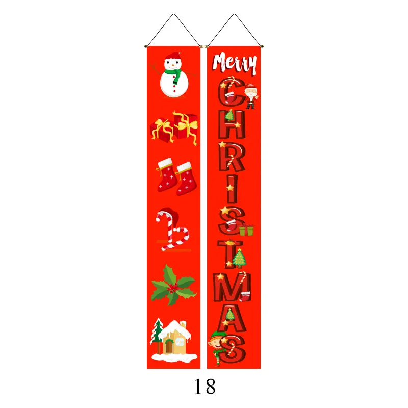 Christmas Couplet Curtain Hanging Cloth Lattice Decoration Hanging Flag - Sdjxk18