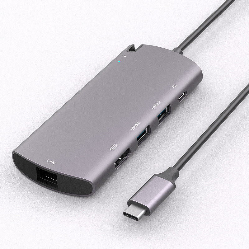 6 i 1 Type-C hub USB 3.0 M.2 Ngff HDD Enclosure bærbar - Bilde 1