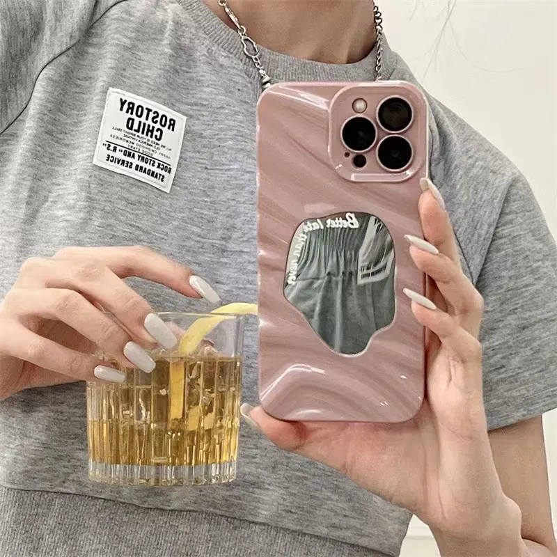 Wave Pattern Geometric Mirror Phone Case