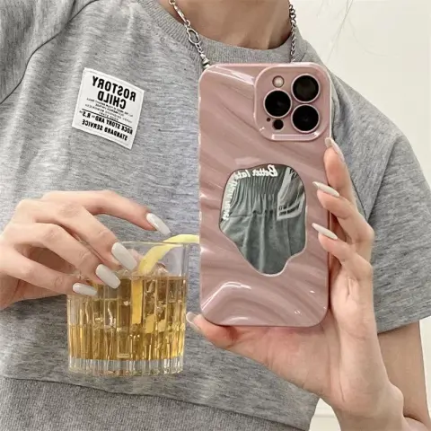 Wave Pattern Geometric Mirror Phone Case