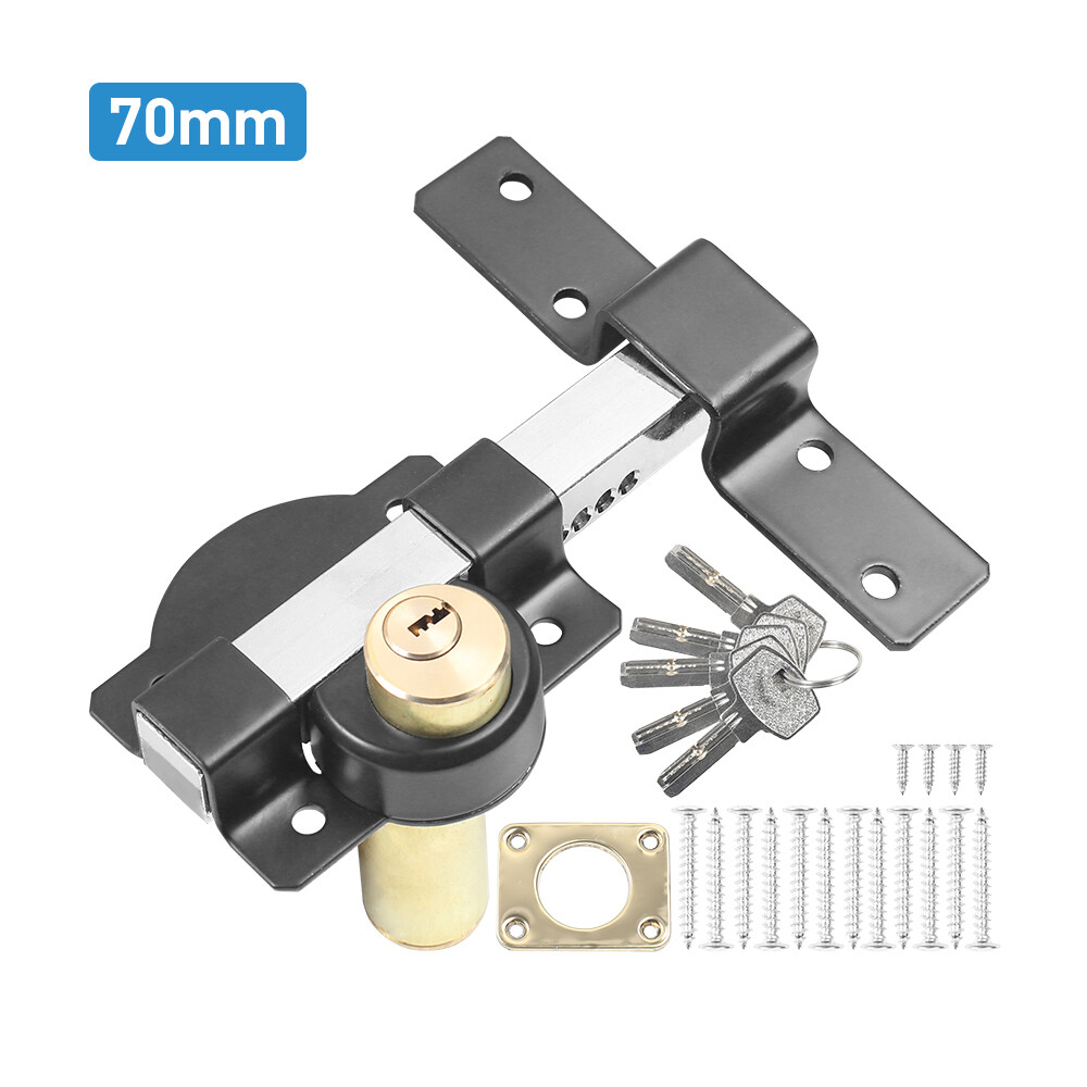 70mm Security Garden Shed Gate Lock Long Throw Locking Double Locking UK 7