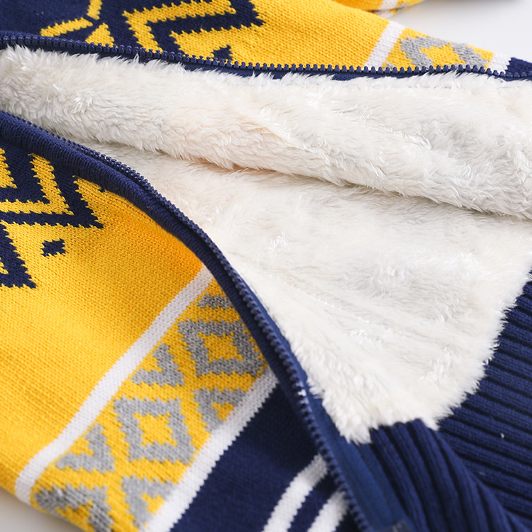 سترة صوفية بأكمام طويلة للأولاد الكوريين