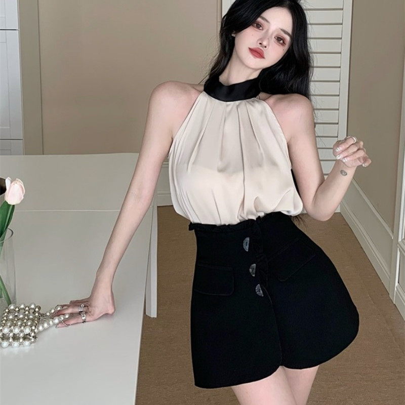 High Collar Loose Shirt Design Temperament Top