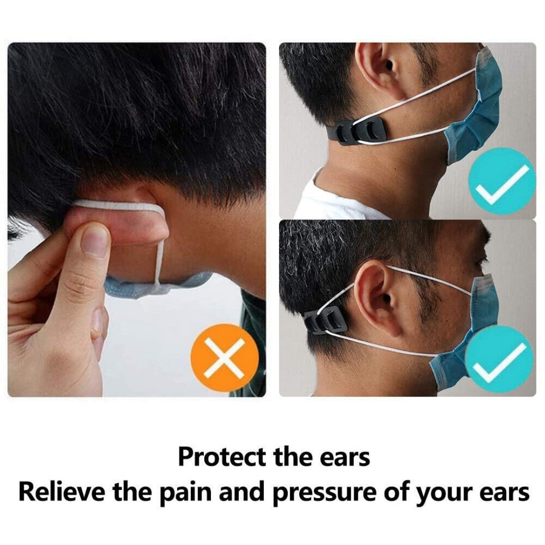 12Pcs Face Mask Strap Ear Protector Hook Extension Fixing Clip Ear Saver Buckle