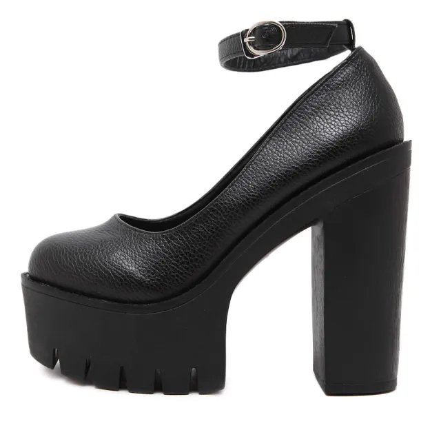 High Heel Waterproof Platform Sandals Black - Shop at LoveMi