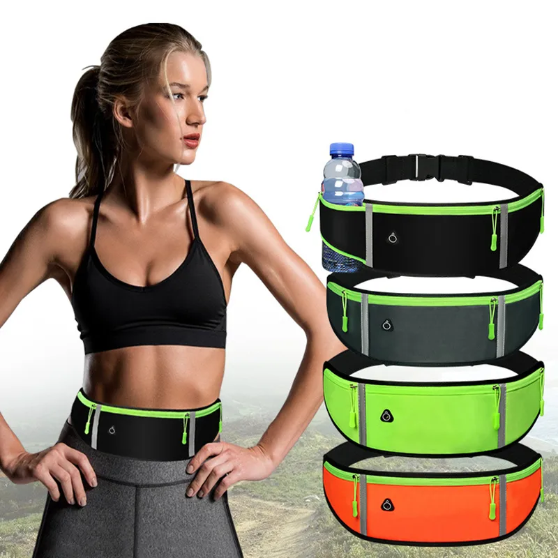 Sports Waist Bag with Pocket Light Slim Zip Running