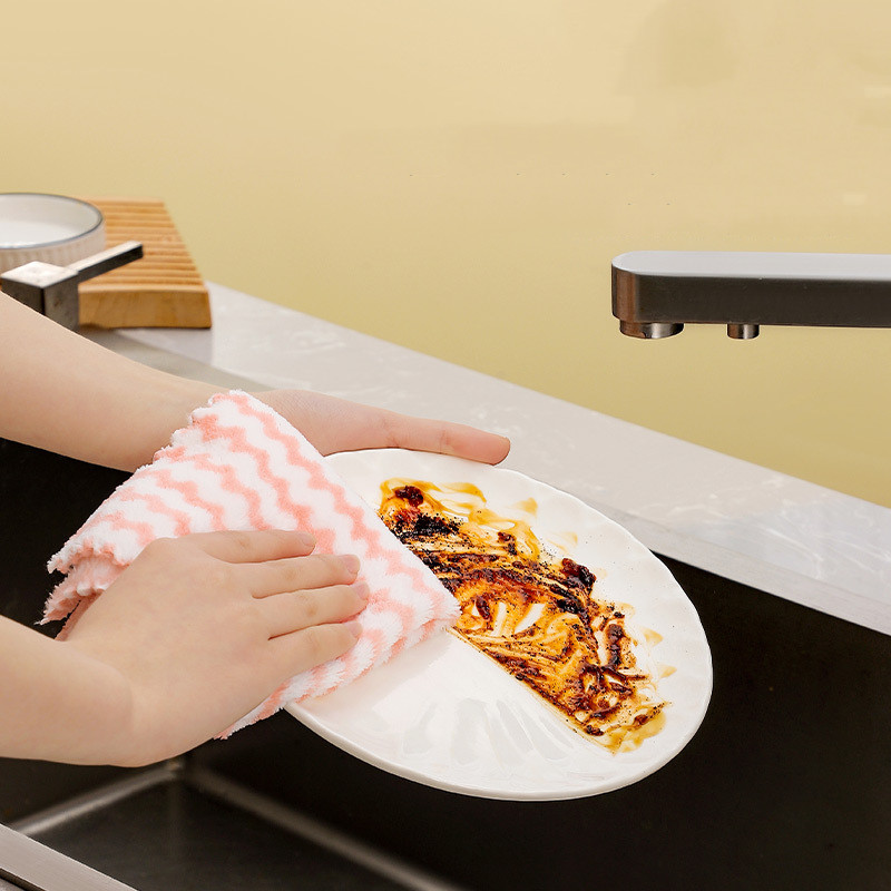 Household Kitchen Water Ripple Wipe Non-stick Oil Absorbent Non-linting