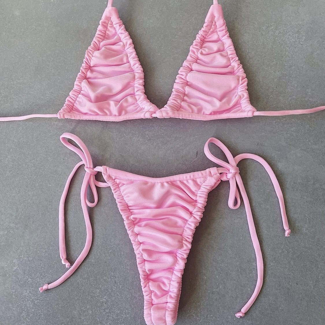 Title 1, New Straps Solid Color Bikini Split Ladies Swim...