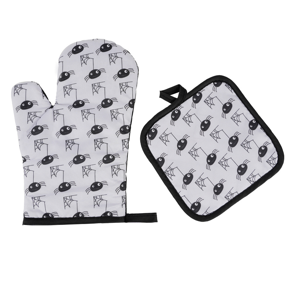 Title 7, Halloween Pattern Microwave Oven Insulated Gloves