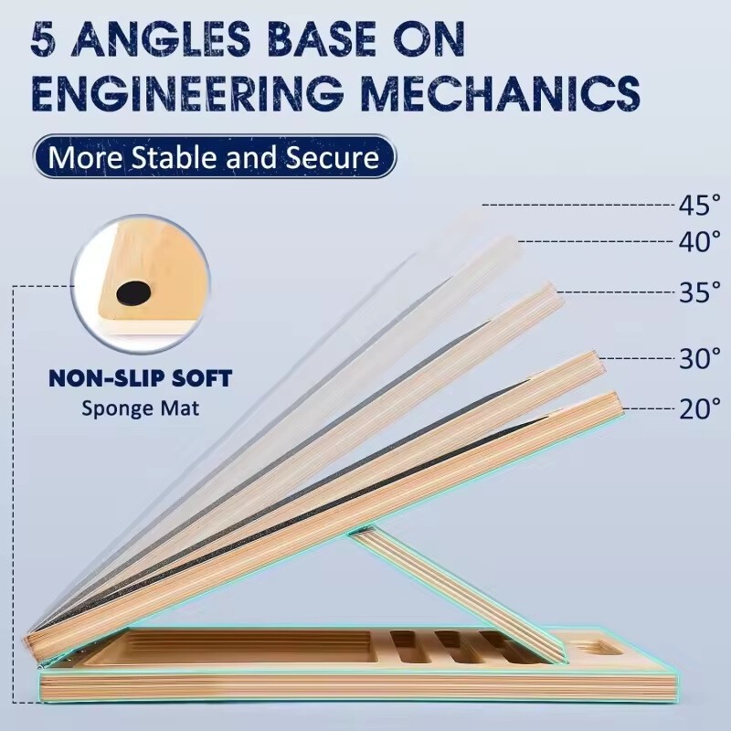 New Wooden Calf Incline Board For Yoga Workout Slant Stretcher Folded — image 3