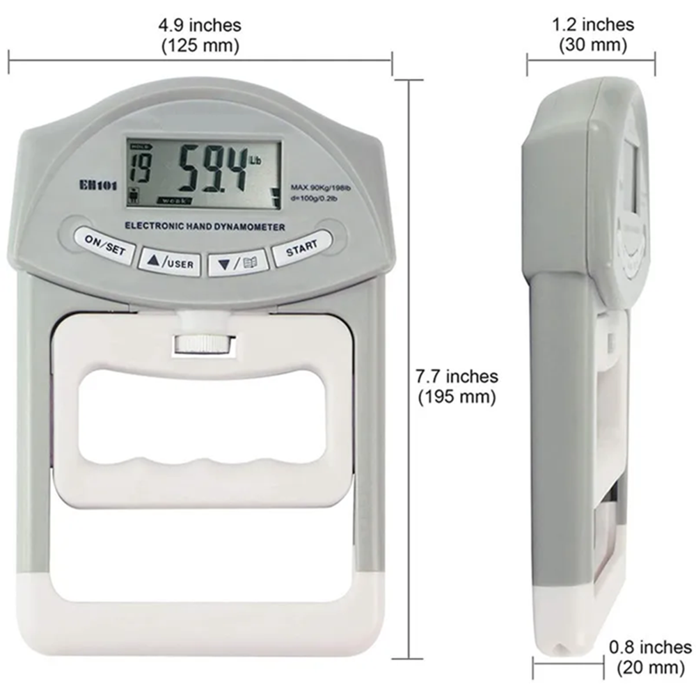 Digital Dynamometer Hand Grip Electronic Power Strength Muscle Tester 6