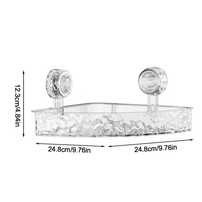 Clear Shower Caddy Suction Cup No Drilling Removable Bathroom Wall Shelf Basket 6 cb264ef9 a207 409e a696 4ed3c1c82982