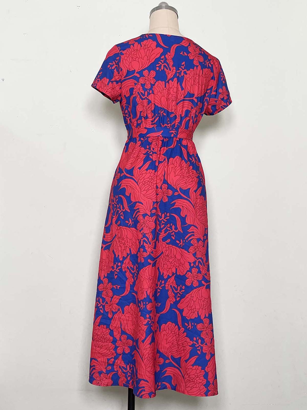 Beautiful Short Sleeved Printed Dress