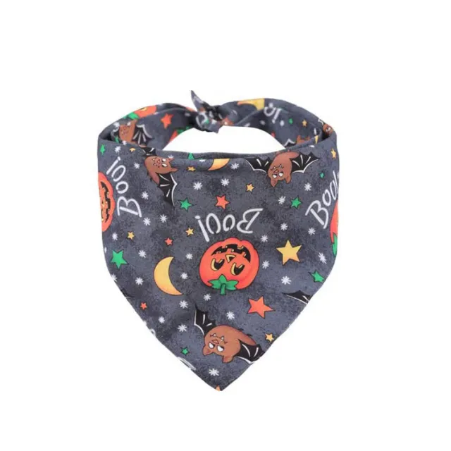 Halloween Dog Bandana Pumpkin Double sided Triangle Scarf Accessories - Shop at LoveMi