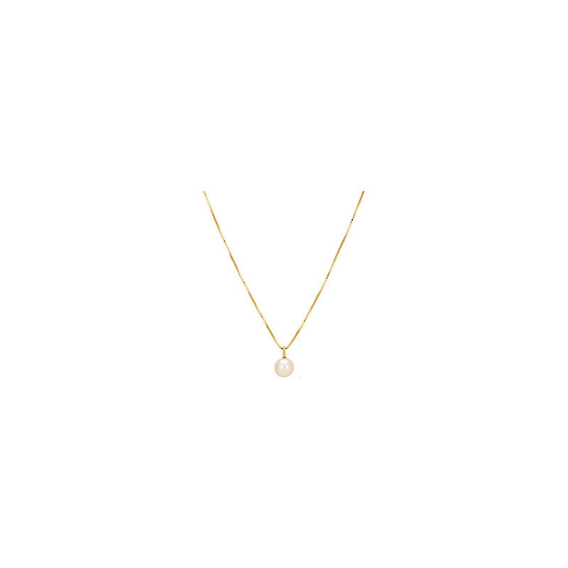 Light Luxury Sterling Silver Pearl Necklace