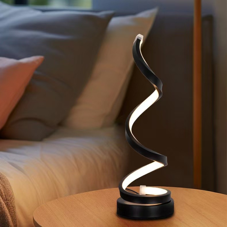 Plug-in Spiral LED Table Lamp, picture 2 of 3