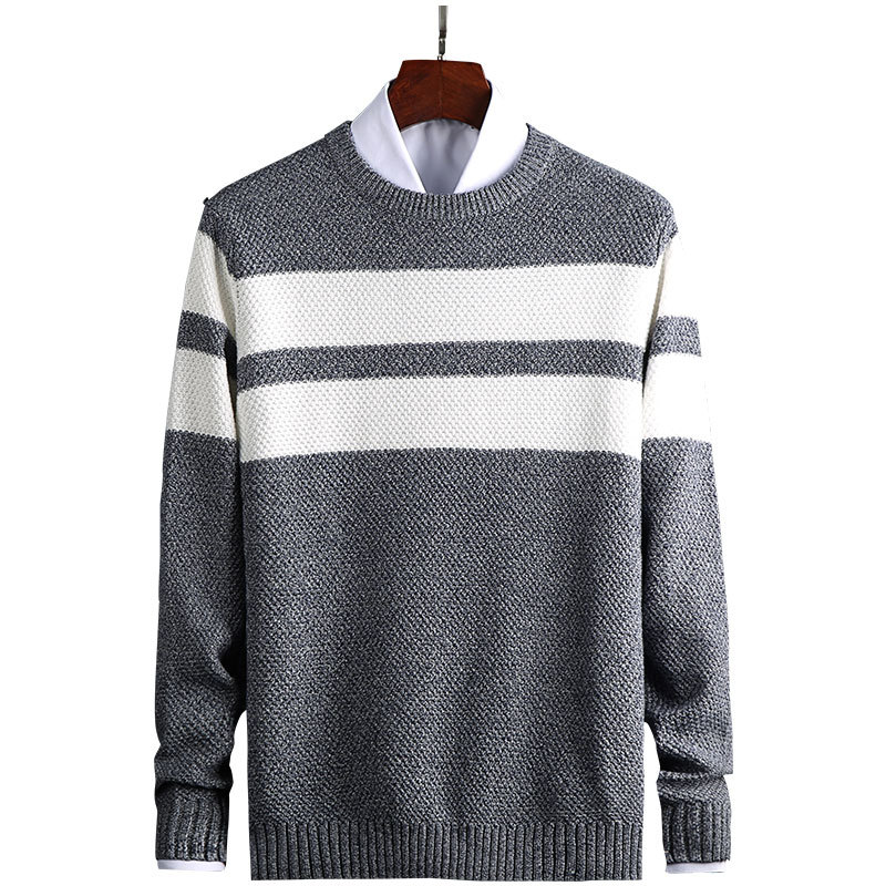 Title 3, Mens Versatile Knitwear Striped Sweater – Effo...