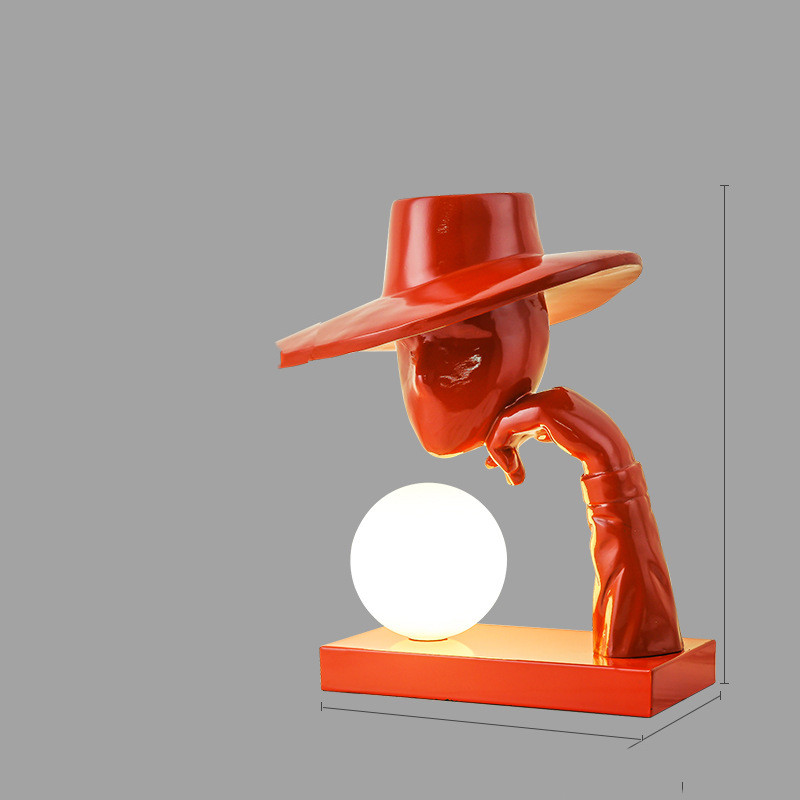 Hat table lamp red threecolor