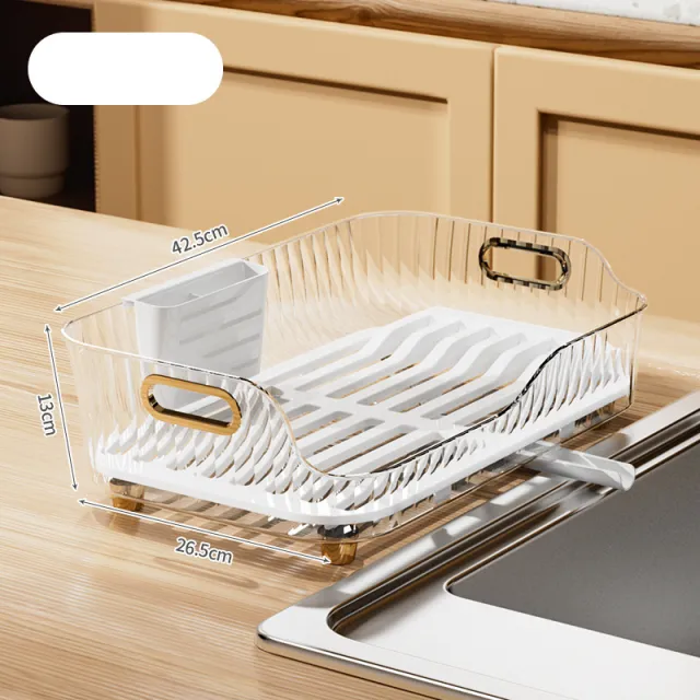 Multifunctional Kitchen Dish Drain Rack White - Shop at LoveMi