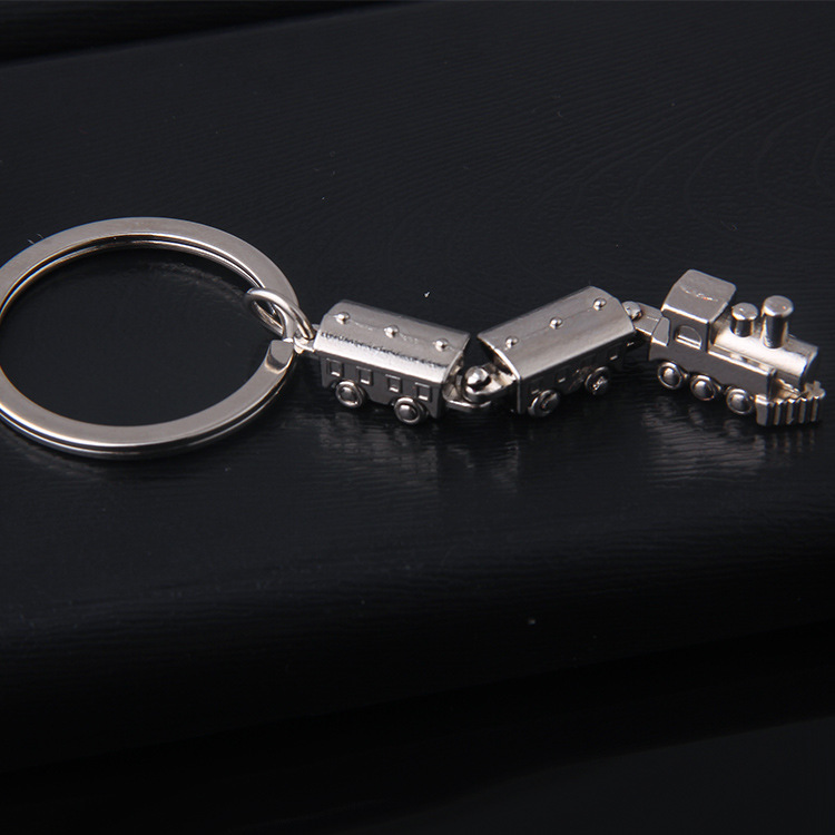 Title 1, Personalized Metal Movable Joint Train Keychain