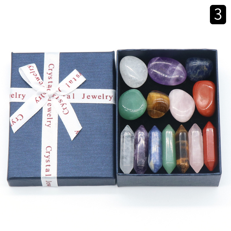 Colorful Irregular Natural Stone Set Gift Box — foto 5