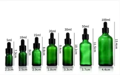 Glass Fine Oil Bottle Avoid Light Glue Head Dropper Bottle Stock Bottling Cosmetics - Green - View 1