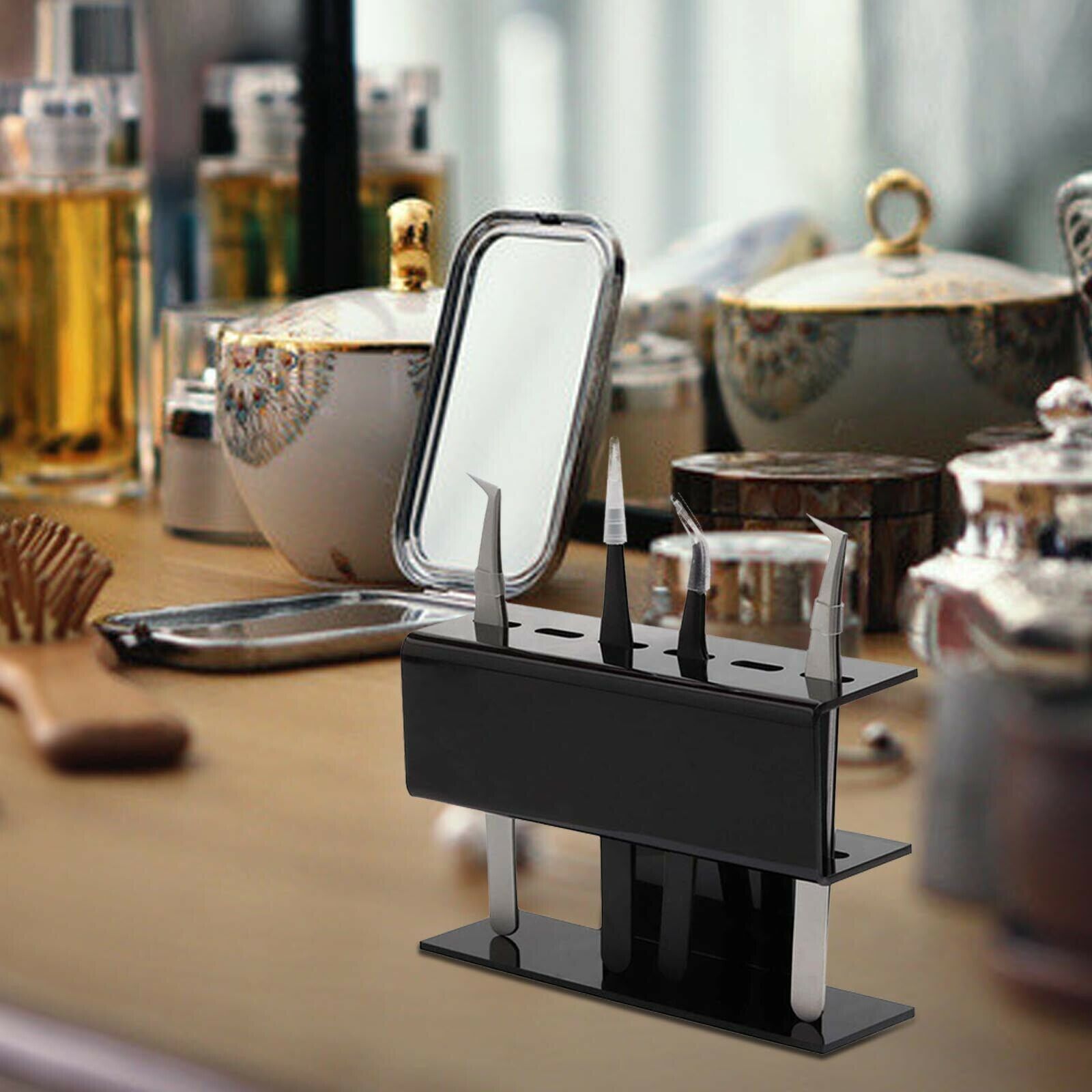 Beauty Makeup Frame Eyelash Extender Type Clip Tweezers Holder Eyelash Frame