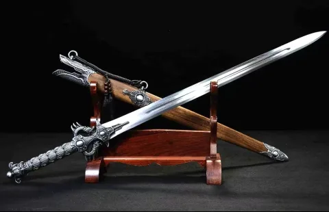 Xiehun Sword One-piece Hundred-Refined Pattern Steel Collectible Cold Weapon