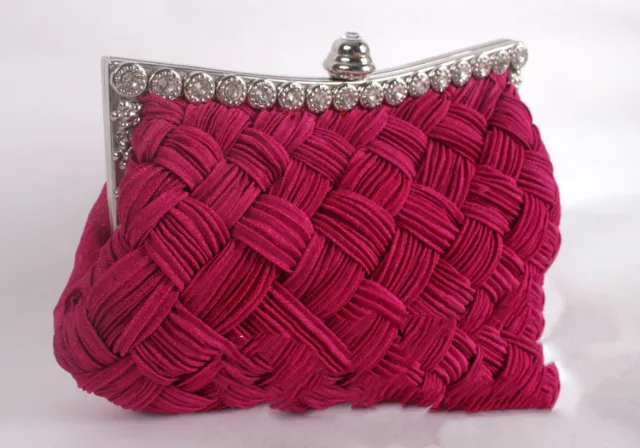 Diamond Bridal Clutch Bag Fold Dress Female Cloth Bag Rose - Shop at LoveMi