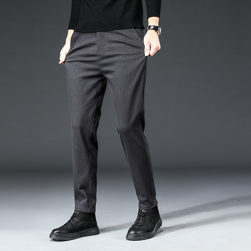 Title 10, Mens Slim Straight Autumn and Winter Casual Pa...