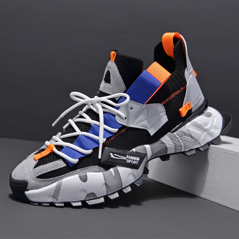 Summer Men's New Flying Woven Casual Shoes Breathable