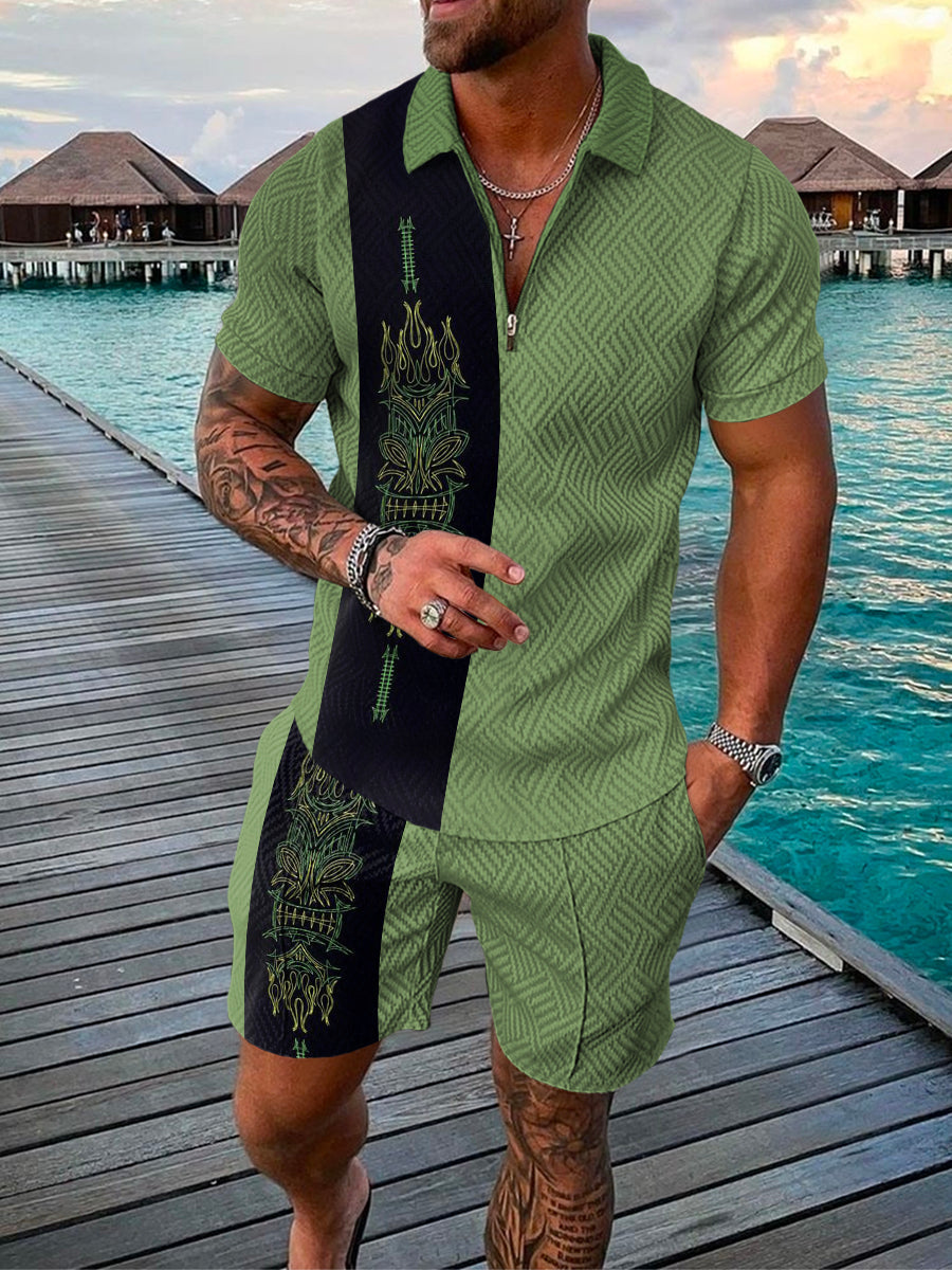 Title 2, Mens Summer Fashion 3D Printed Short Sleeve Ge...