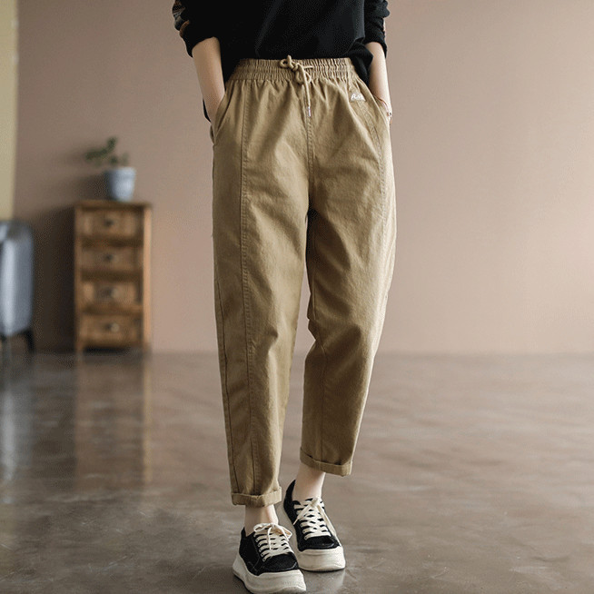 Women's Slim And Versatile Fat Mm Literary Pants