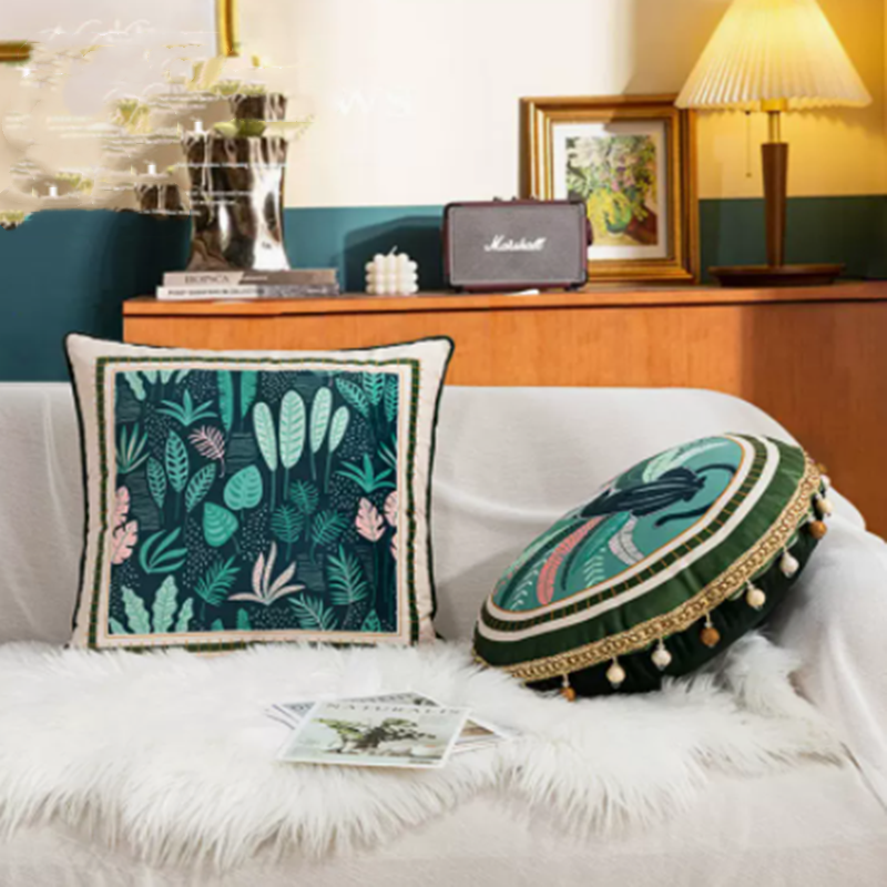 American Living Room Sofa Pillow Cover Is Removable And Washable