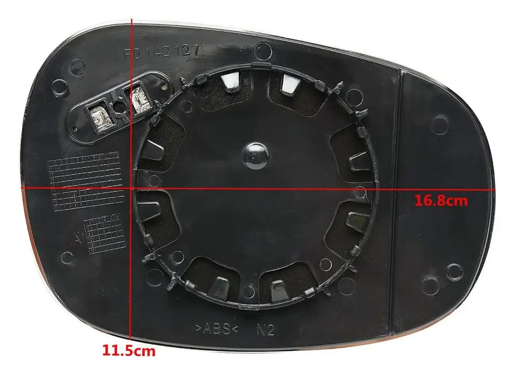 Rearview Mirror Lens With Heated Blue