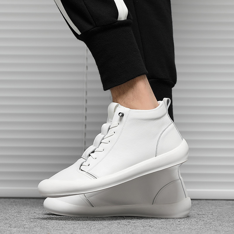 Title 5, Leather High-top Shoes Men