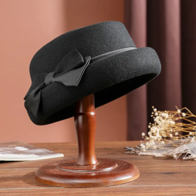 Women's Warm Woolen Felt Cloth Top Hat Black - Shop at LoveMi