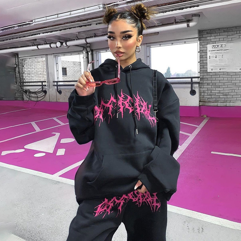 Title 5, European And American Street Style Printed Hoodie