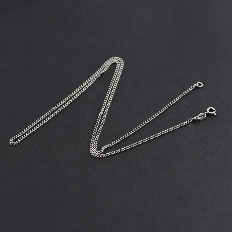 Women's Cuban Silver Chain Necklace