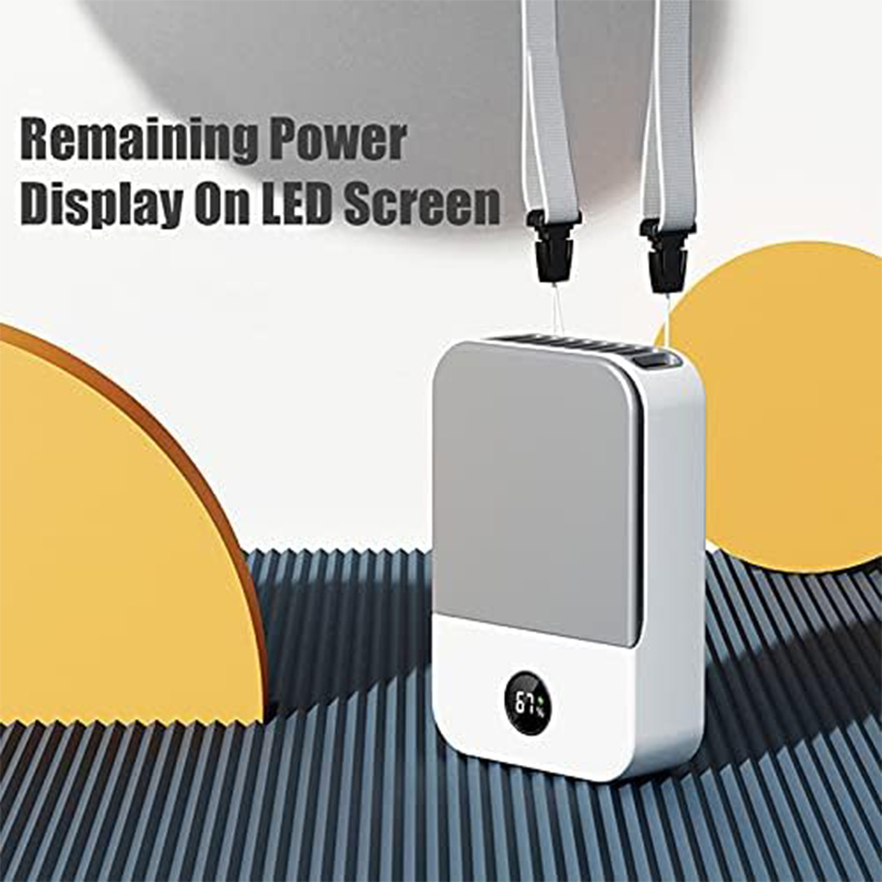 Lazy Person Hanging Neck Fan USB Charging Mini Desktop Portable High Wind Hanging Waist Fan — foto 3