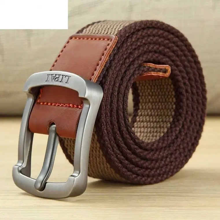 Men's Canvas Work Belt Labor Insurance Pin Buckle