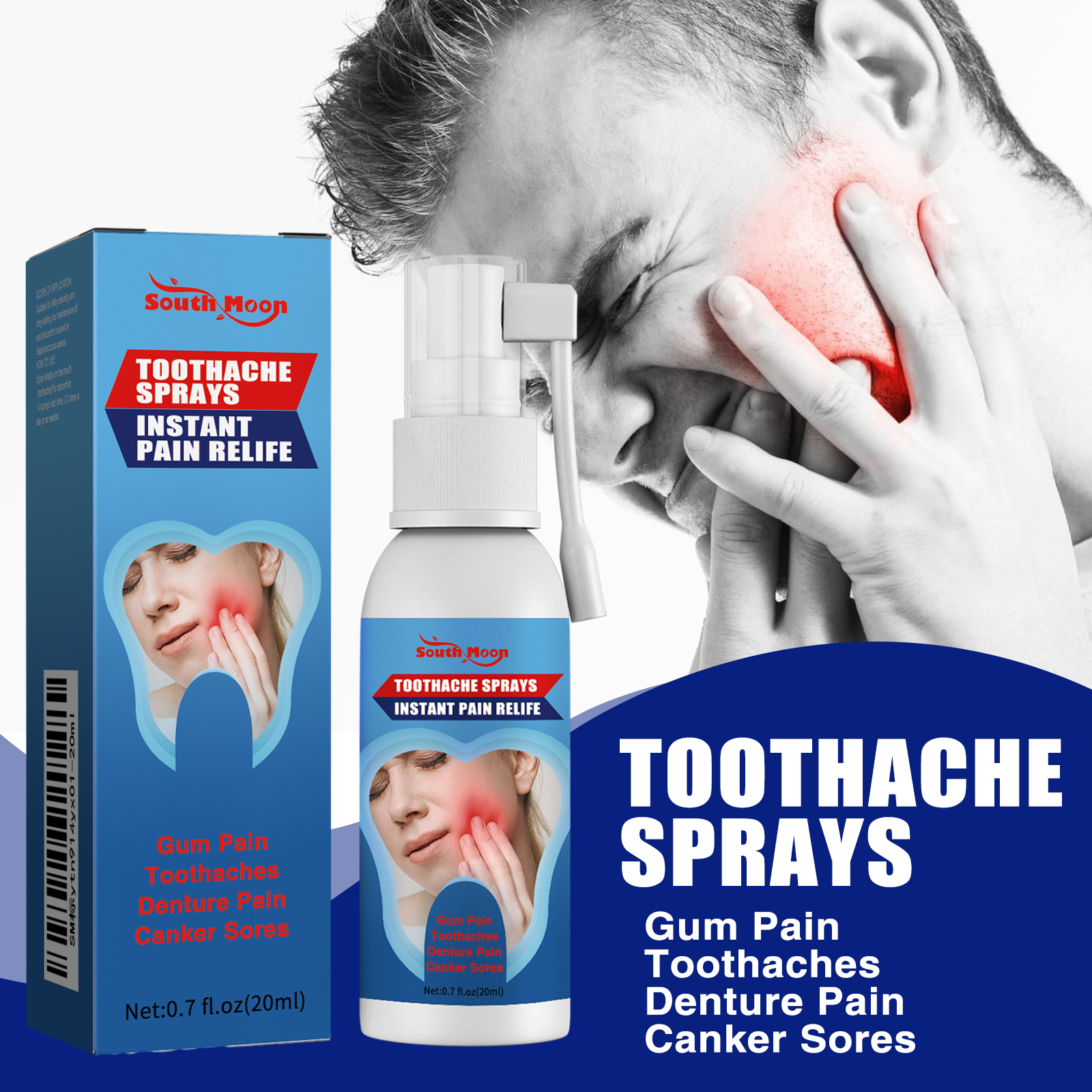 South Moon Oral Care Spray Pamper Teeth Soothe Teeth Discomfort Gentle Care Oral Spray