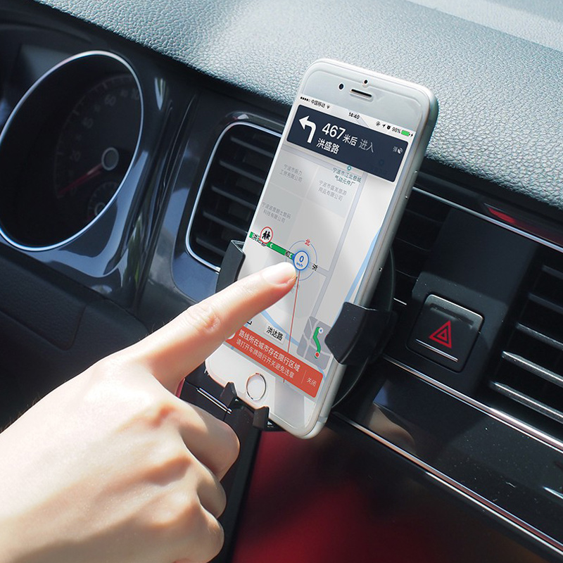 Car Bracket Navigation Alloy Solid Circular Mobile Phone Bracket Automatic Induction - Image 6